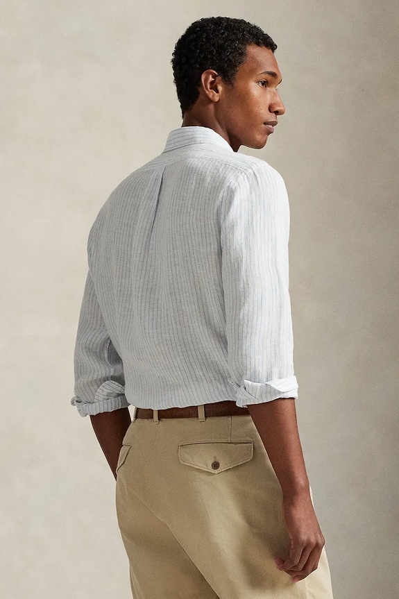 Polo Ralph Lauren koszula lniana 710B15594 biały SS26