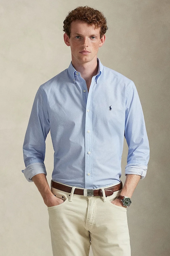 Polo Ralph Lauren cămașă pentru bărbați albastru 710B16708