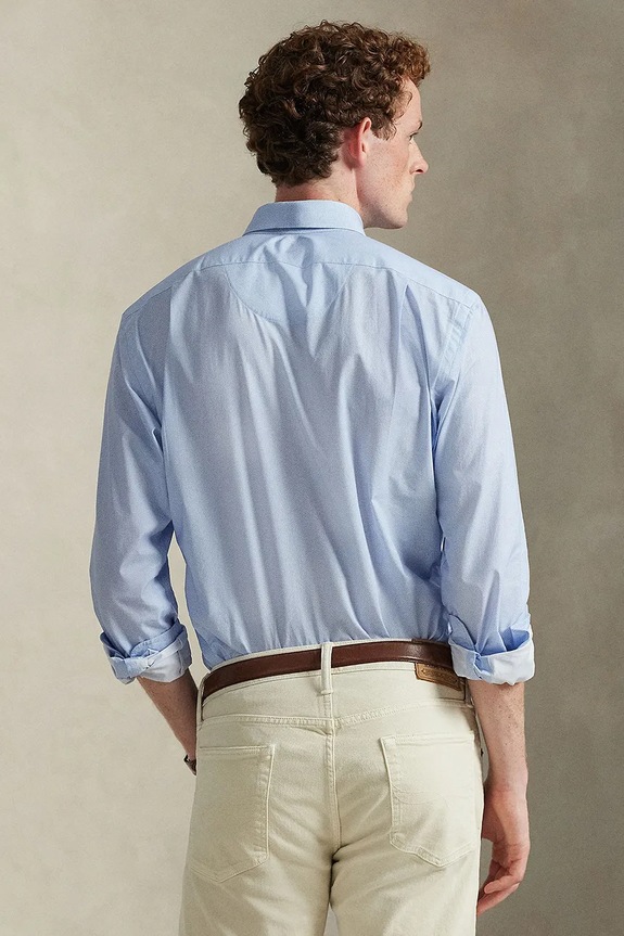 Polo Ralph Lauren cămașă pentru bărbați 710B16708 albastru SS26