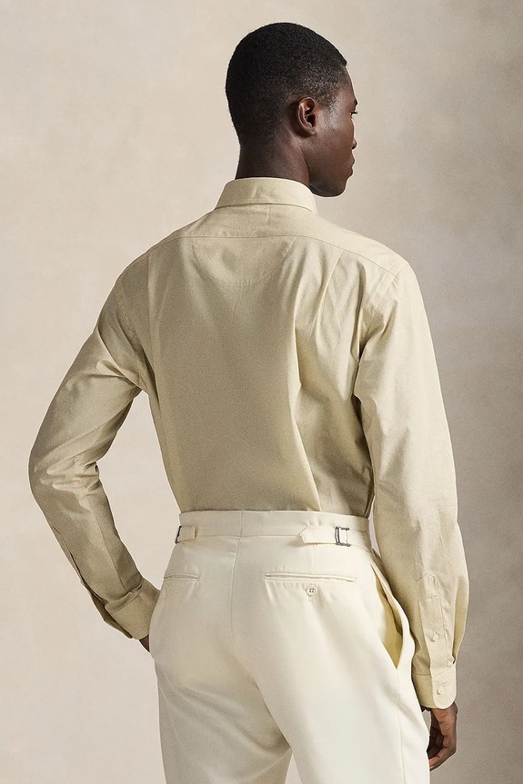 Polo Ralph Lauren Cămașă pentru bărbați 710B16708 bej SS26