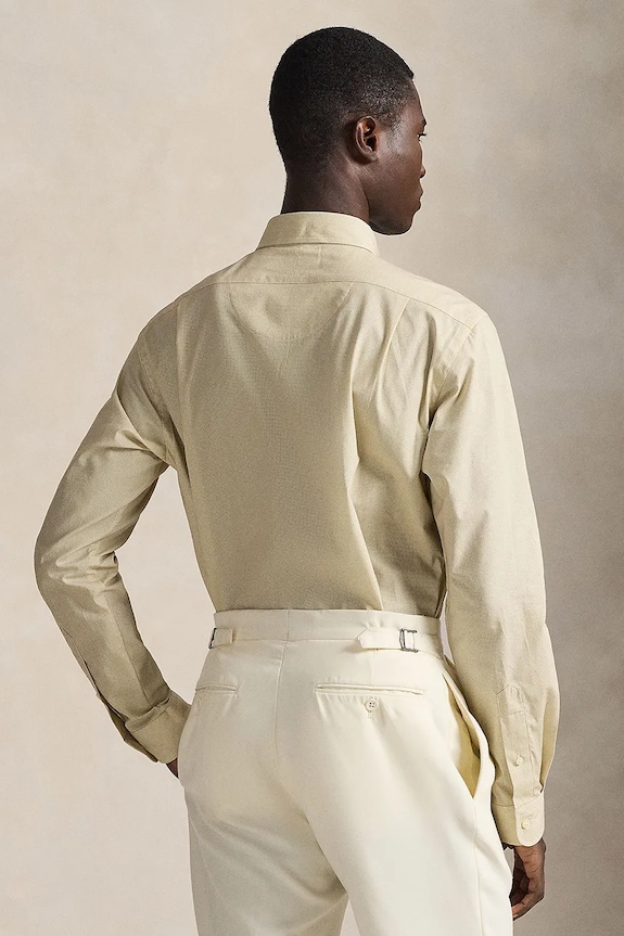 Polo Ralph Lauren Cămașă pentru bărbați 710B16708 bej SS26