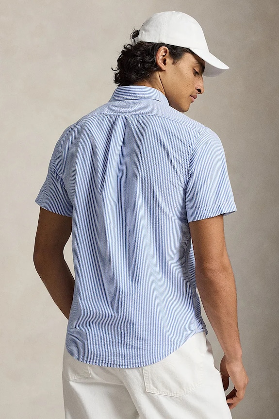 Polo Ralph Lauren košeľa pánska bavlnená 710B21346 modrá SS26