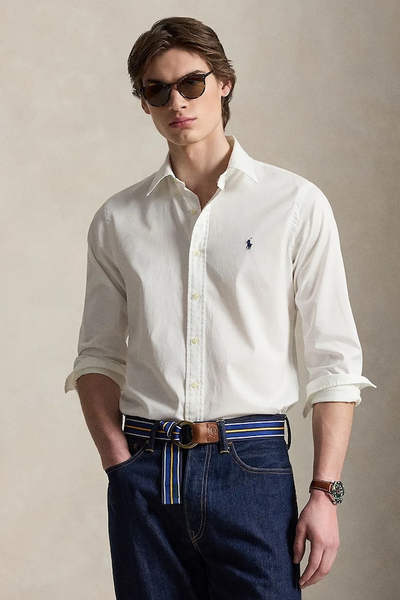 Polo Ralph Lauren pamut ing pamut fehér 710B20512