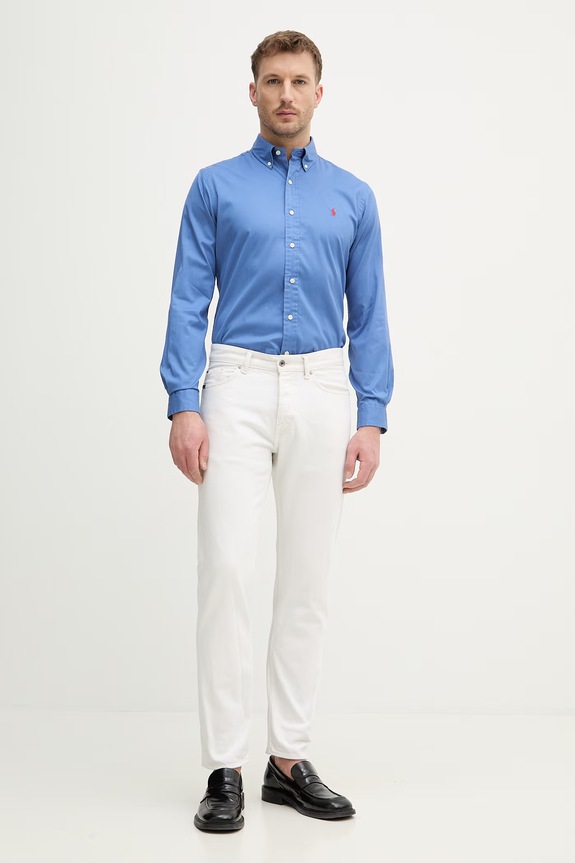 Pamučna košulja Polo Ralph Lauren 710B20512 plava SS26