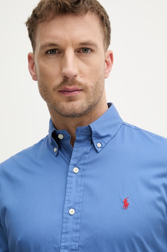 Pamučna košulja Polo Ralph Lauren plava 710B20512