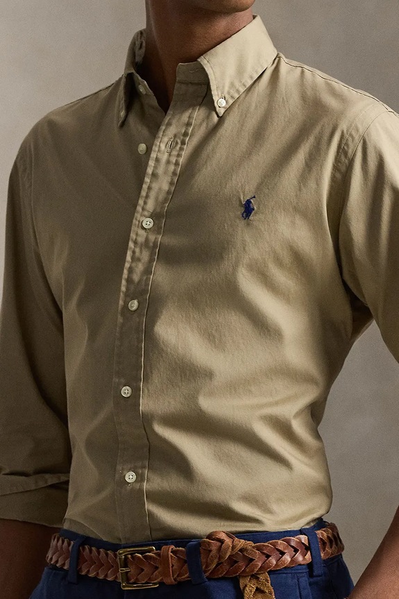 Polo Ralph Lauren cămașă din bumbac maro 710B20512