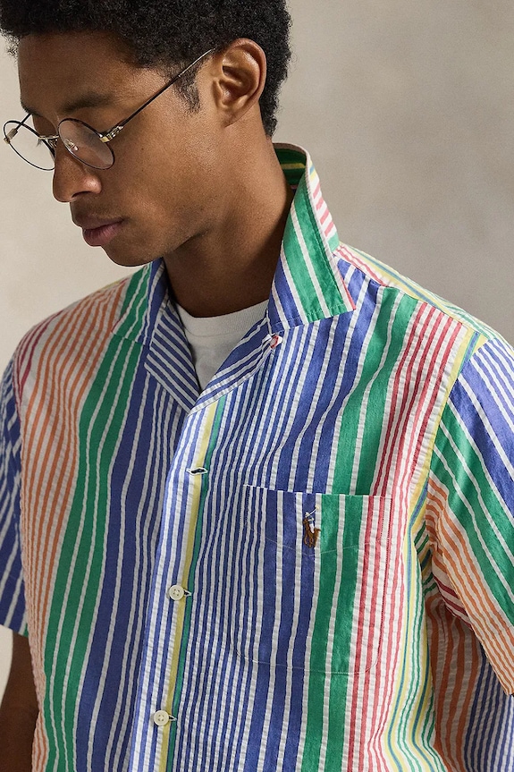 Polo Ralph Lauren košeľa pánska bavlnená modrá 710B14143