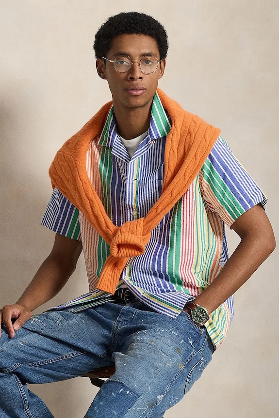 Polo Ralph Lauren košeľa pánska bavlnená 710B14143 modrá