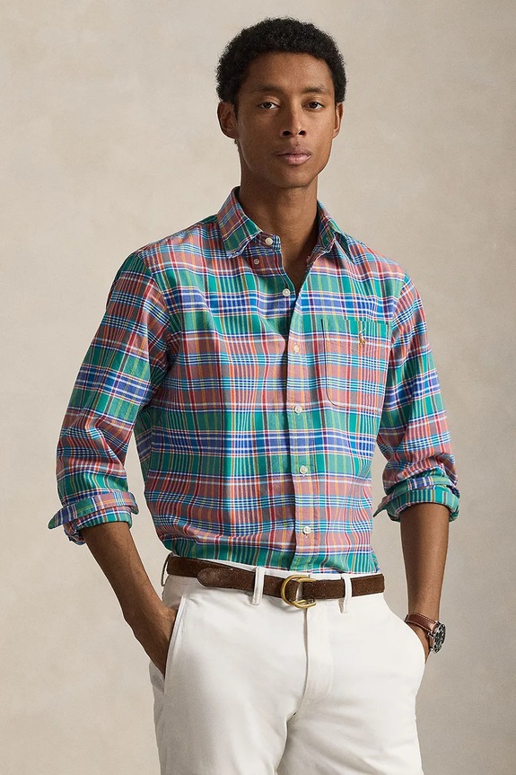 Памучна риза Polo Ralph Lauren стандартна оранжев 710P00629