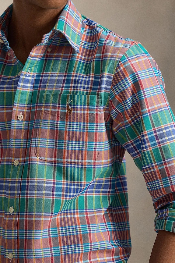 Памучна риза Polo Ralph Lauren оранжев 710P00629
