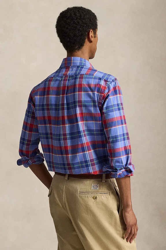 Polo Ralph Lauren cămașă din bumbac 710P00629 albastru SS26