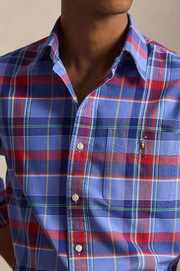Polo Ralph Lauren cămașă din bumbac albastru 710P00629