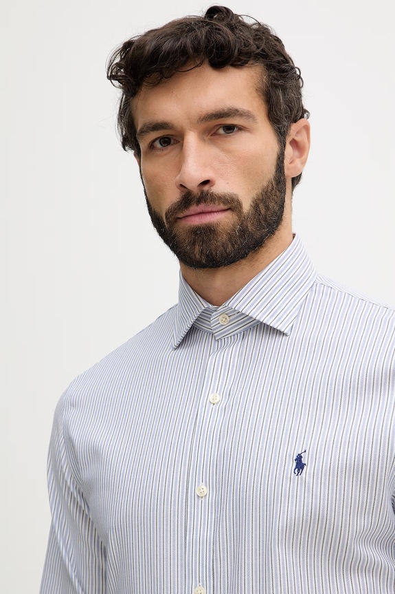 Polo Ralph Lauren cămașă din bumbac albastru 712B15312