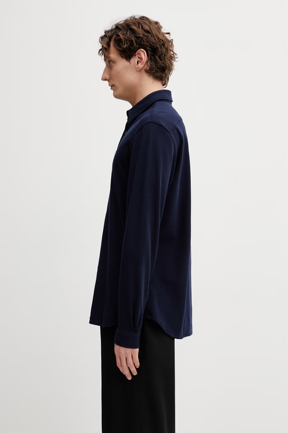 Lacoste cămașă din bumbac CH0214 bleumarin SS26