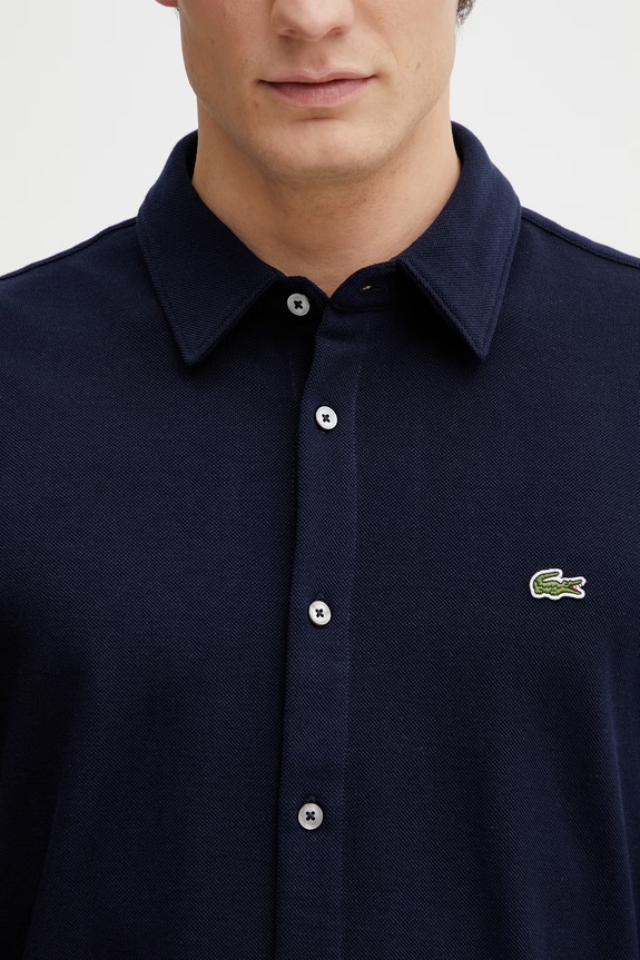Lacoste cămașă din bumbac bleumarin CH0214