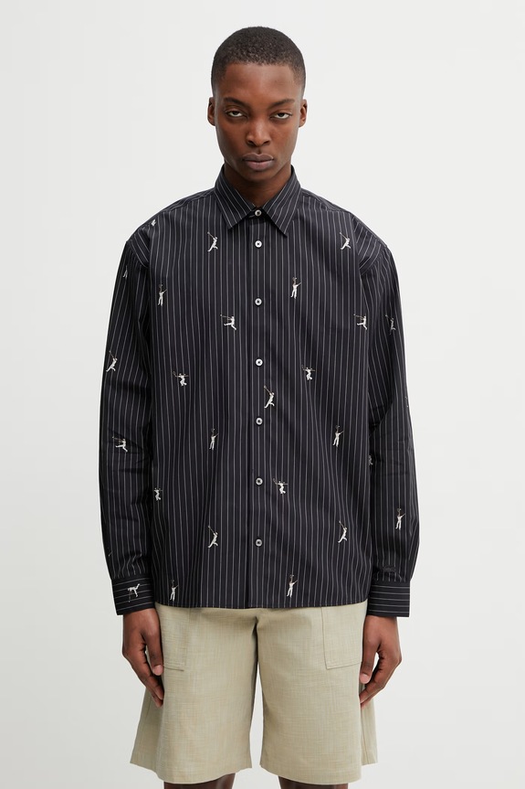 Lacoste shirt cotton Men's black CH2191