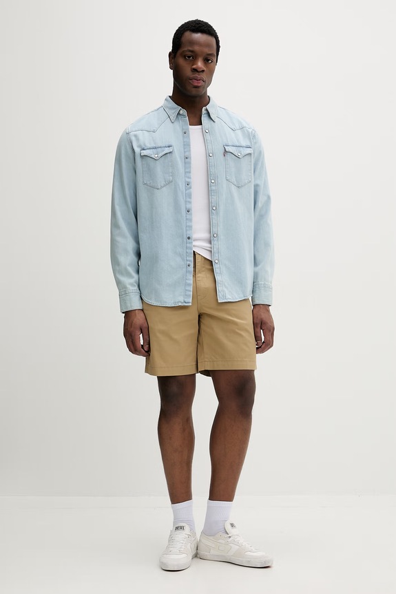 Levi's cămașă pentru bărbați denim BARSTOW WESTERN STANDARD 85744.0118 albastru SS26
