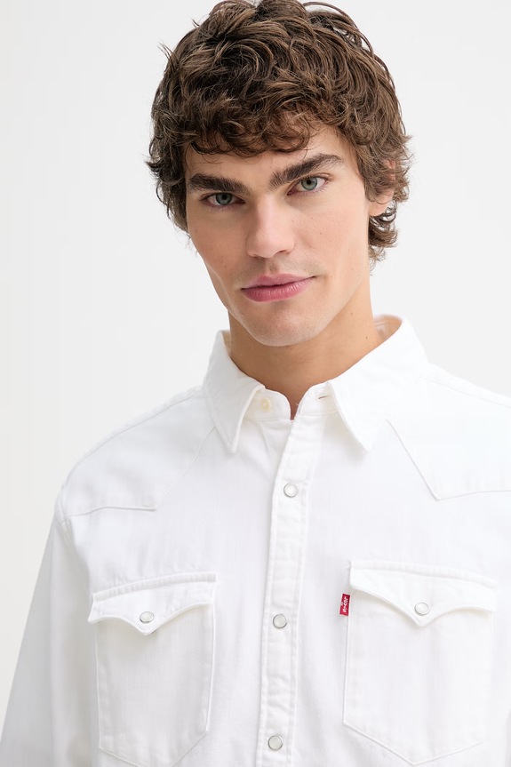 Jeans srajca Levi's BARSTOW WESTERN STANDARD bež 85744.0119