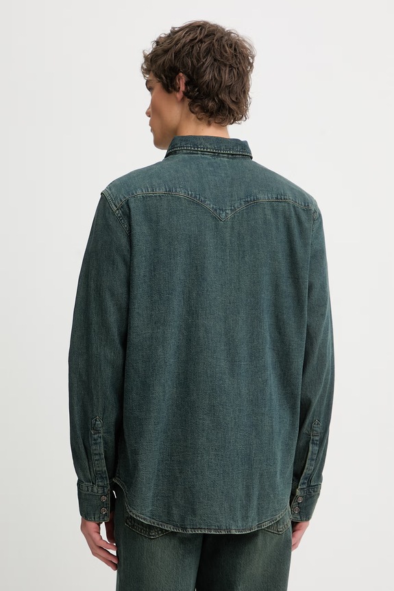 Ρούχα Τζιν πουκάμισο Levi's BARSTOW WESTERN STANDARD 85744.0121 πράσινο