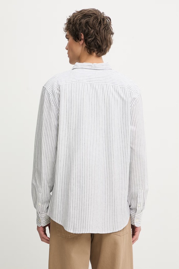 Ρούχα Πουκάμισο με προσθήκη λινού Levi's SUNSET 1 POCKET STANDARD 85746.0206 λευκό