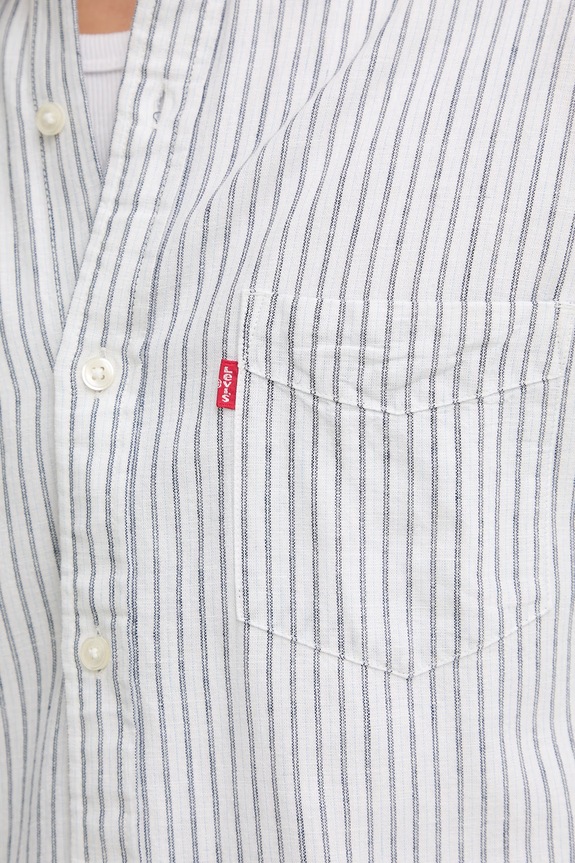 Πουκάμισο με προσθήκη λινού Levi's SUNSET 1 POCKET STANDARD 85746.0206 λευκό