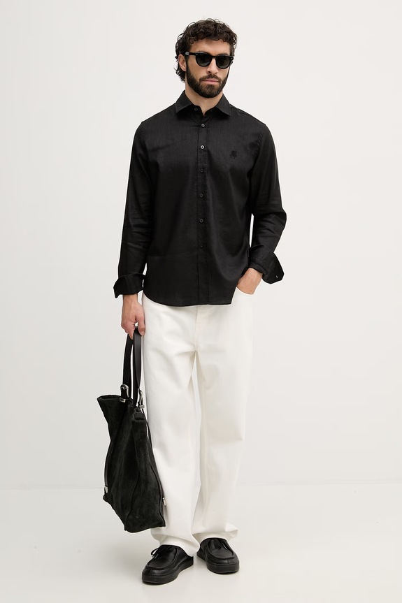 Karl Lagerfeld cămașă pentru bărbați, cu in 562791.605084 negru SS26