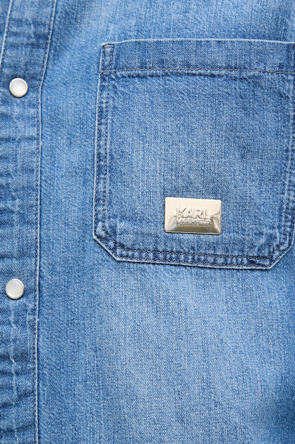 Karl Lagerfeld koszula męska jeansowa 562876.605903 niebieski