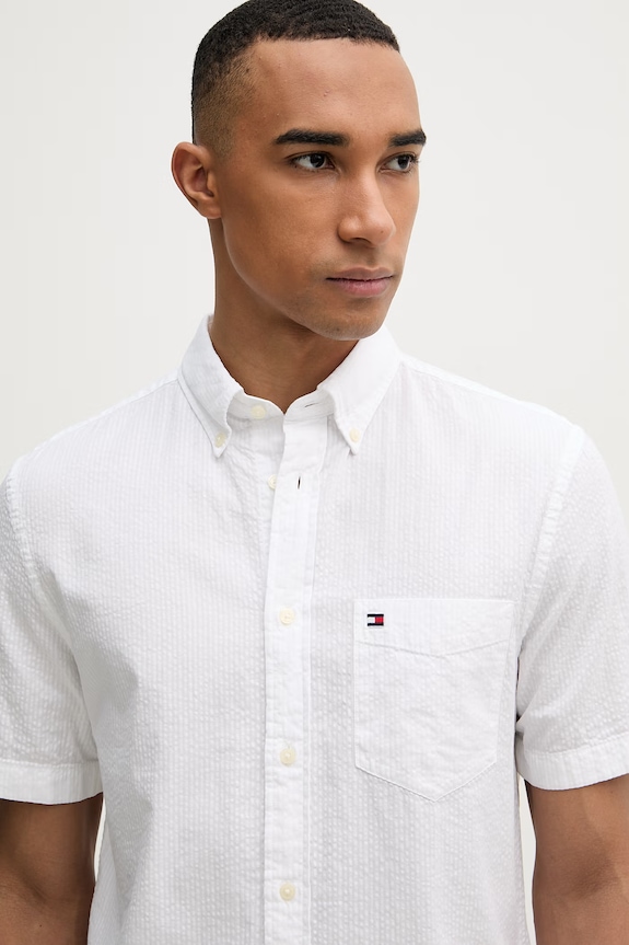 Tommy Hilfiger koszula męska bawełniana biały MW0MW38570