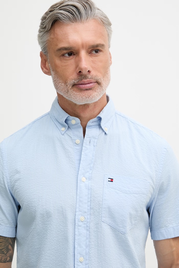 Tommy Hilfiger cămașă pentru bărbați, din bumbac albastru MW0MW38570