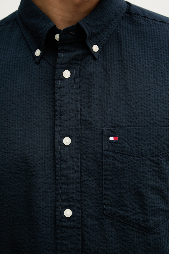 Tommy Hilfiger koszula męska bawełniana MW0MW38570 granatowy
