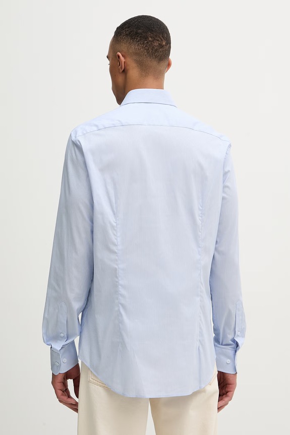 Odzież Tommy Hilfiger koszula męska bawełniana z elastanem MW0MW42930 niebieski