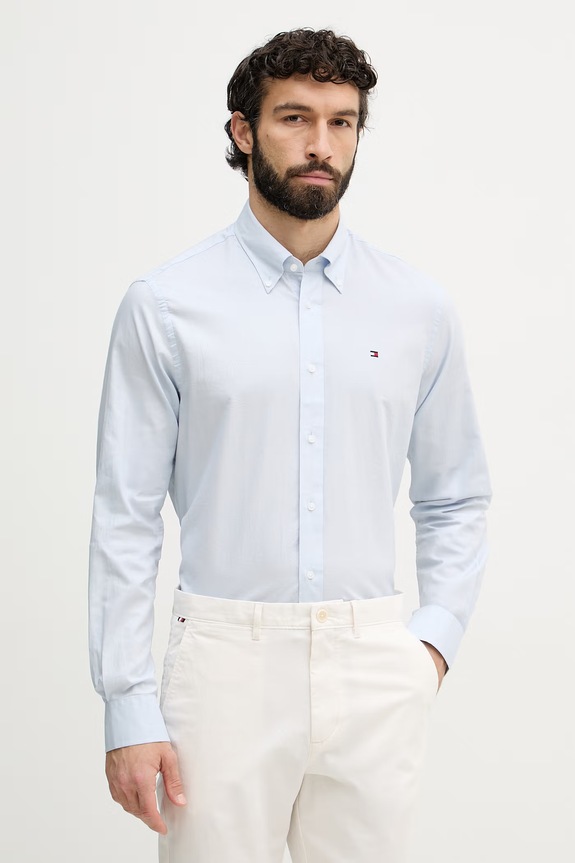 Tommy Hilfiger férfi pamut ing kék MW0MW42936