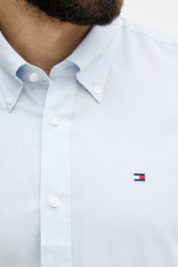 Tommy Hilfiger férfi pamut ing MW0MW42936 kék