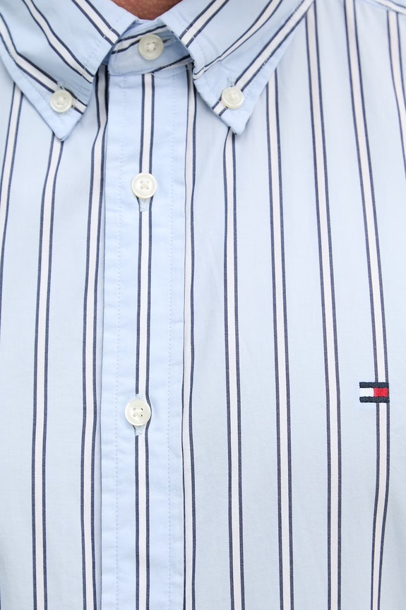Tommy Hilfiger cămașă pentru bărbați de bumbac MW0MW42441 albastru