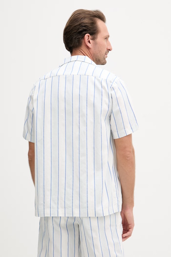 Abbigliamento Tommy Hilfiger camicia da uomo in cotone SUMMER MW0MW42984 blu