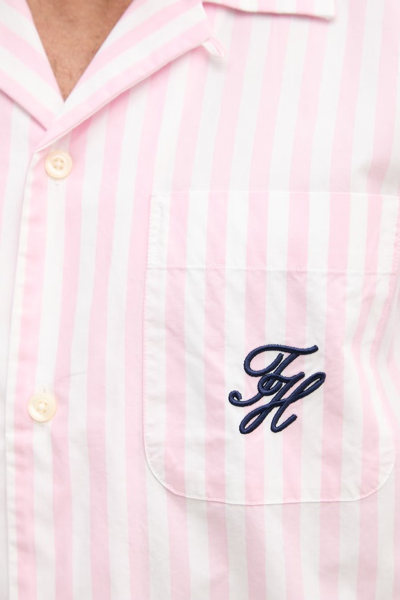 Tommy Hilfiger srajca moška bombažna SUMMER MW0MW42986 roza