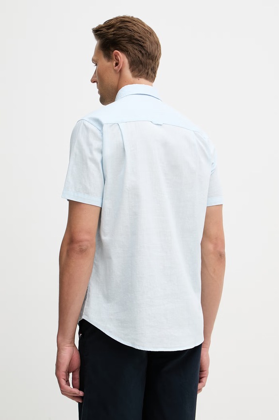 Oblečení Dětská košile ze směsi lnu U.S. Polo Assn. LINEN BLEND SS MUP3254 modrá