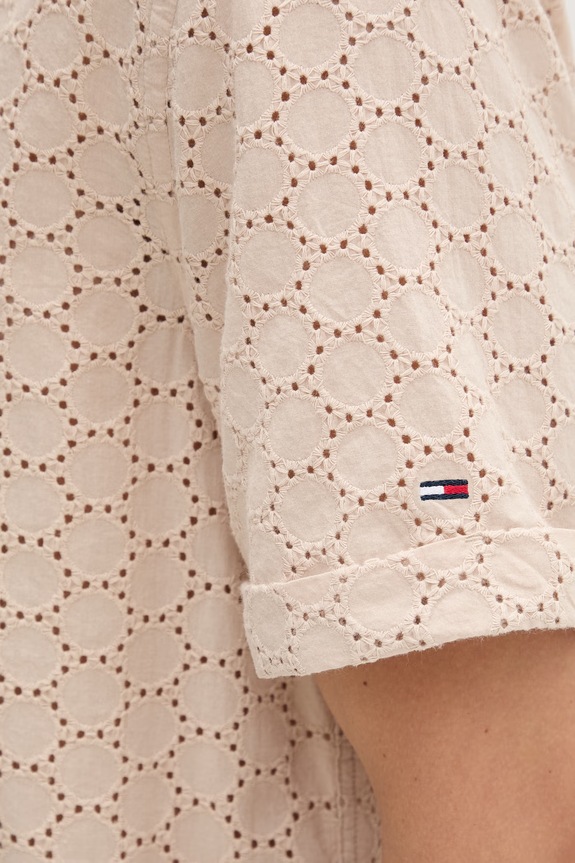 Tommy Jeans koszula męska bawełniana DM0DM22759 beżowy