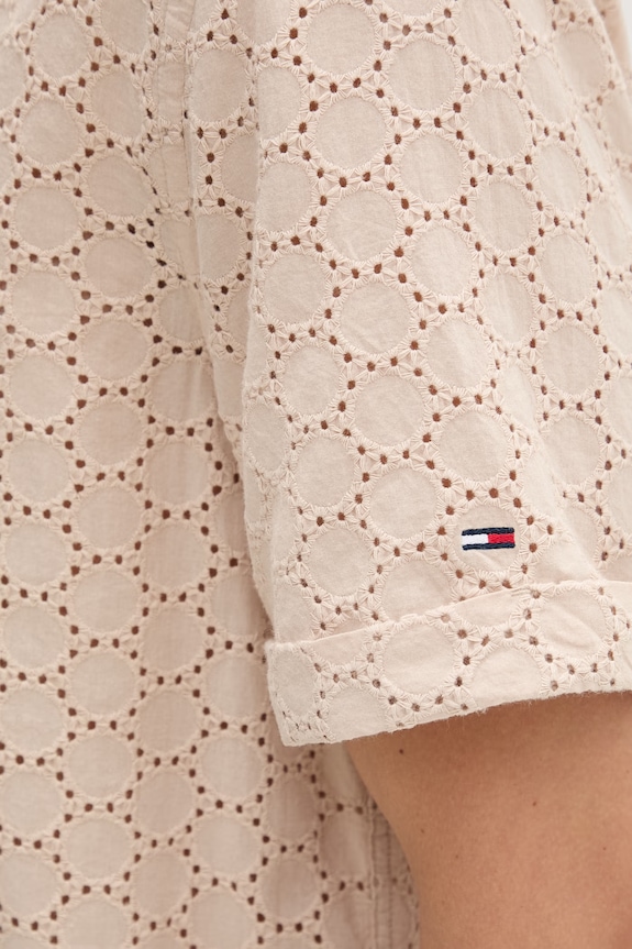 Tommy Jeans koszula męska bawełniana DM0DM22759 beżowy