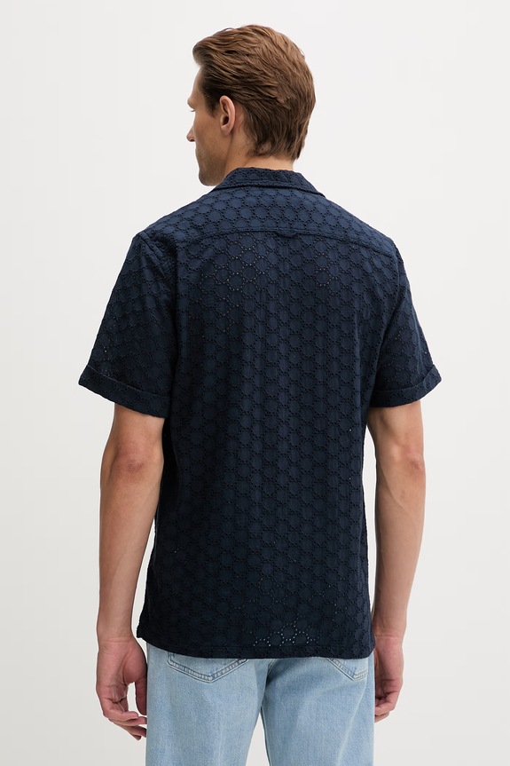 Odzież Tommy Jeans koszula męska bawełniana DM0DM22759 granatowy