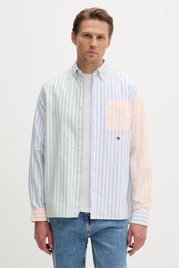 Tommy Jeans koszula męska bawełniana biały DM0DM22788