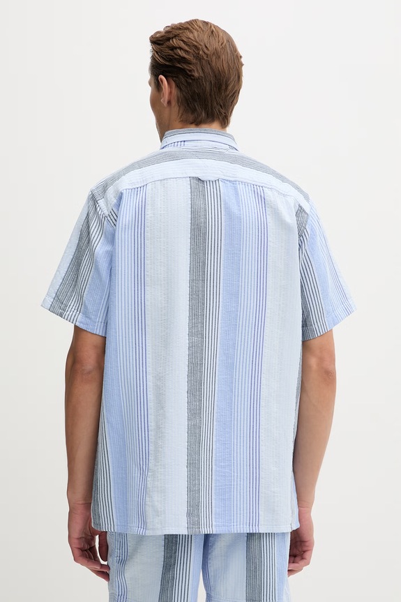 Odzież Tommy Jeans koszula męska bawełniana DM0DM22789 niebieski