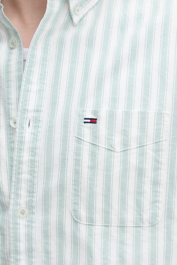 Tommy Jeans camicia da uomo in cotone DM0DM22790 verde