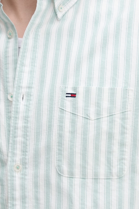 Tommy Jeans camicia da uomo in cotone DM0DM22790 verde
