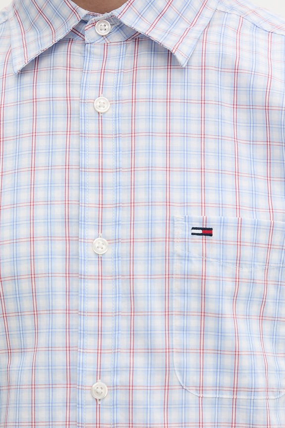 Tommy Jeans košeľa pánska bavlnená DM0DM22791 modrá