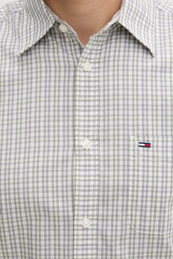 Tommy Jeans košeľa pánska bavlnená DM0DM22791 sivá