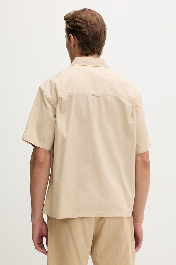 Odzież Tommy Jeans koszula męska bawełniana DM0DM22816 beżowy