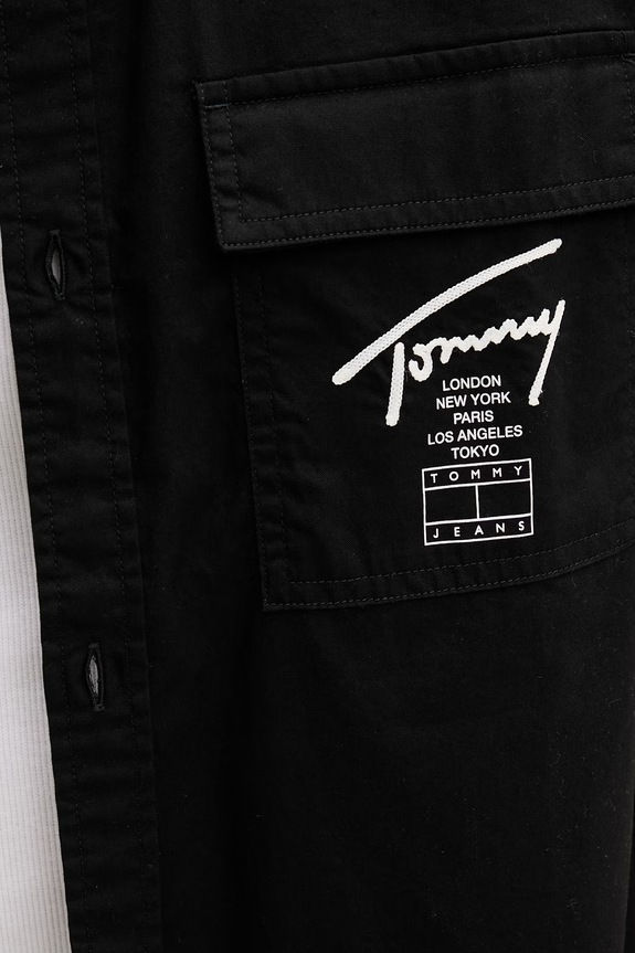 Tommy Jeans koszula męska bawełniana DM0DM22816 czarny