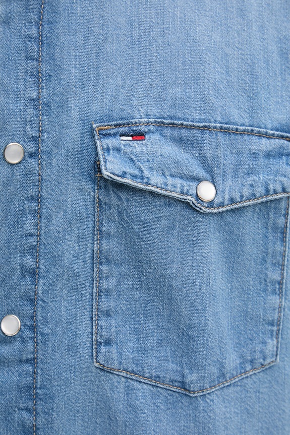 Tommy Jeans koszula męska bawełniana DM0DM23029 niebieski