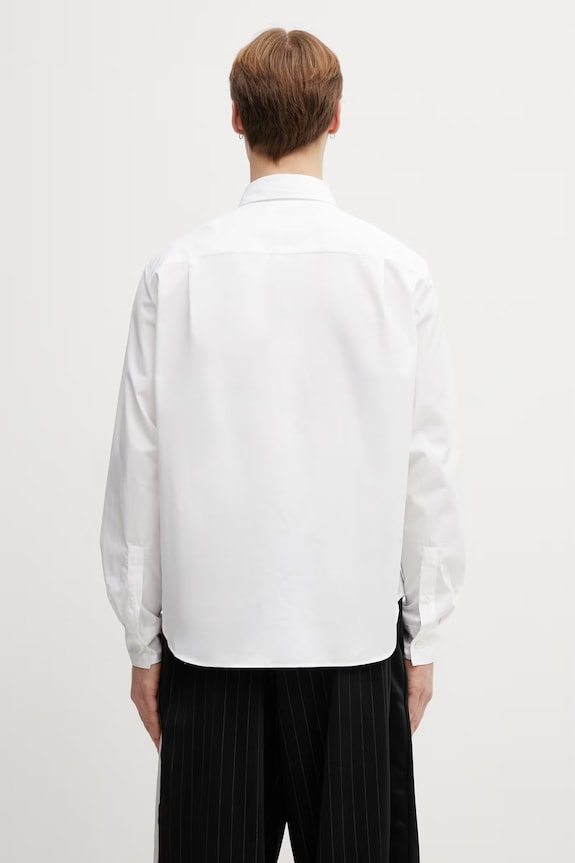 Одяг Бавовняна сорочка Maison Kitsuné Handwriting QM00420WC0026 білий
